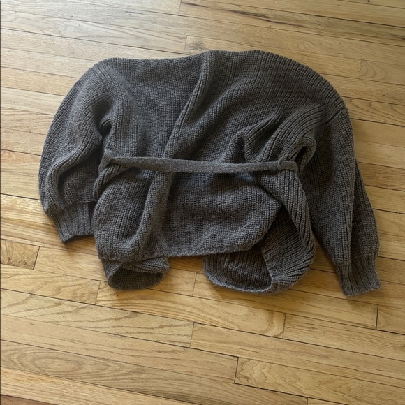 First Rite 100% Alpaca Sweater Coat size Small in color Bark - Picture 3 of 8